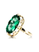 Anneau Bijoux vintage Émeraude Or jaune 14 carats vrc253y